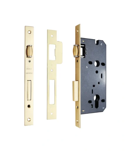 Mortise Lock Exclusive Roller 50MM Polished Brass MLP 9236