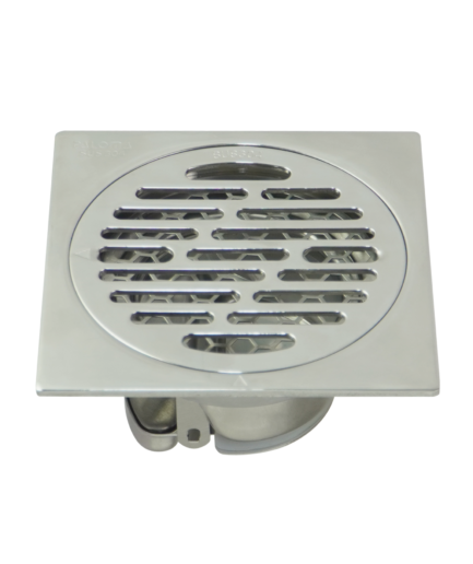 Floor Drain Stainless Steel SUS 304 100 x 100 mm Large Outlet Polished Brushed FDP 3306PS